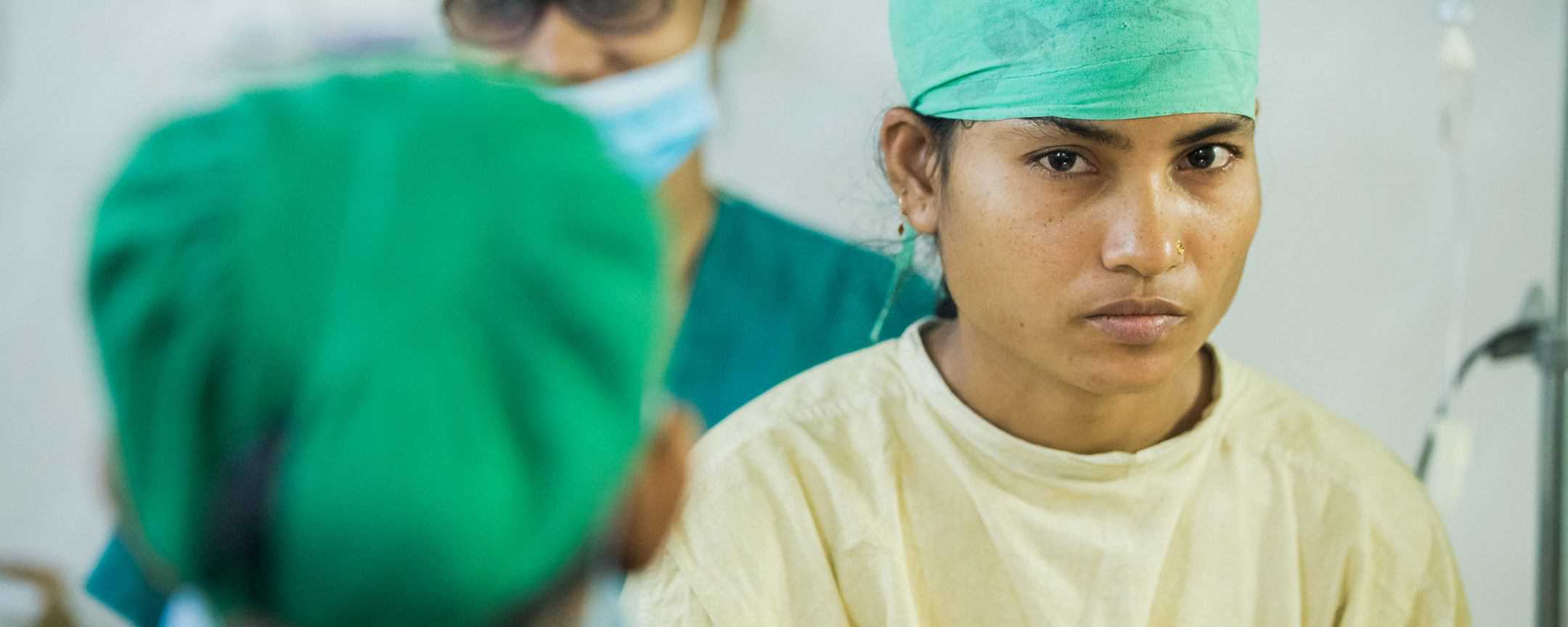 Fistula patient in OR in Bangladesh