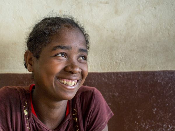Young woman in clinic in Madagascar