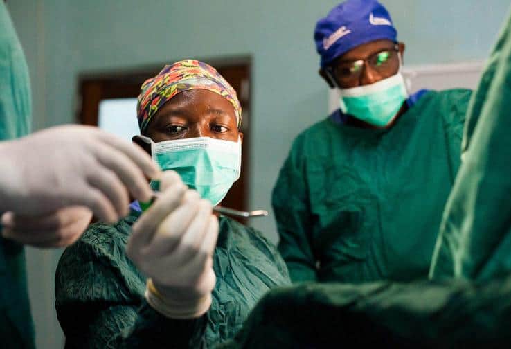 Surgeon in OR in Kenya